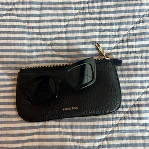 Anine Bing Glossy Black Sunglasses